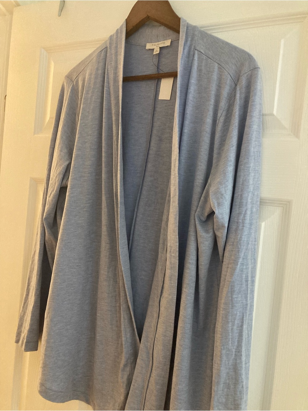 Talbots Plus NWT Pale Blue Lightweight XL Open-Front robe and lounge pants